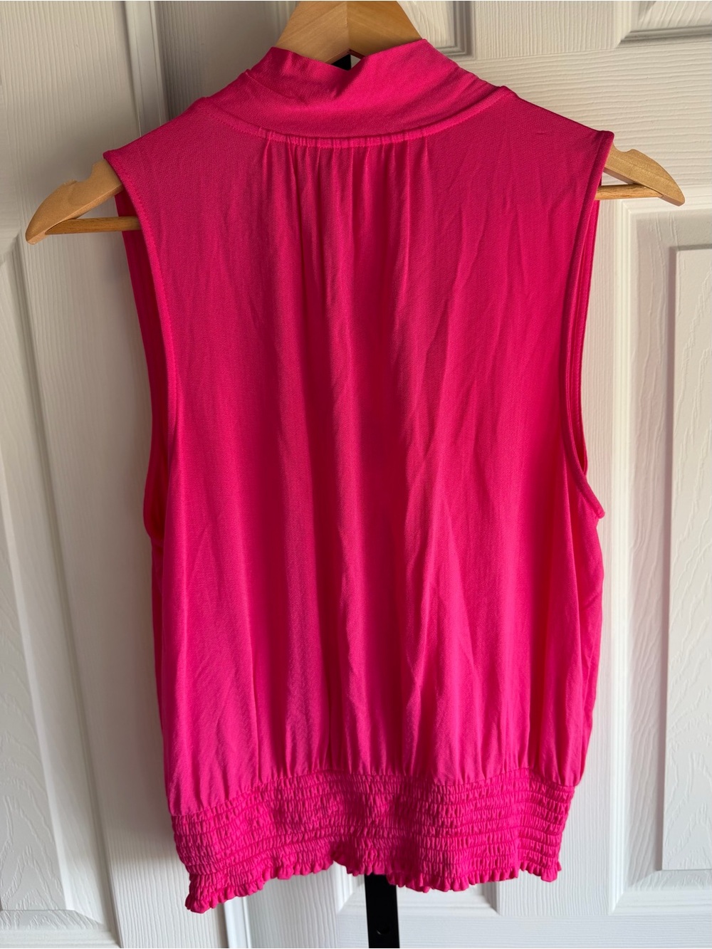 Anthropologie Tie-Neck Sleeves Blouse 
Fuchsia Pink Women’s Size: S - Picture 5 of 9